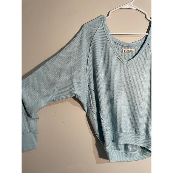 We The Free Santa Clara Oversized Thermal in Blue - Picture 2 of 11